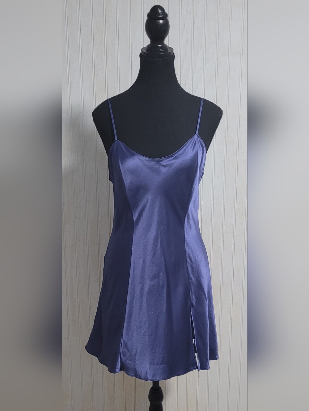 Victoria's Secret Vintage Y2K Molly Indigo Silk Slip Dress Size M